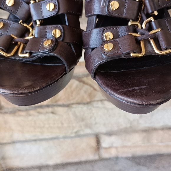 Tory Burch Women's Brown Gladiator Sandals_10 - Picture 4 of 12